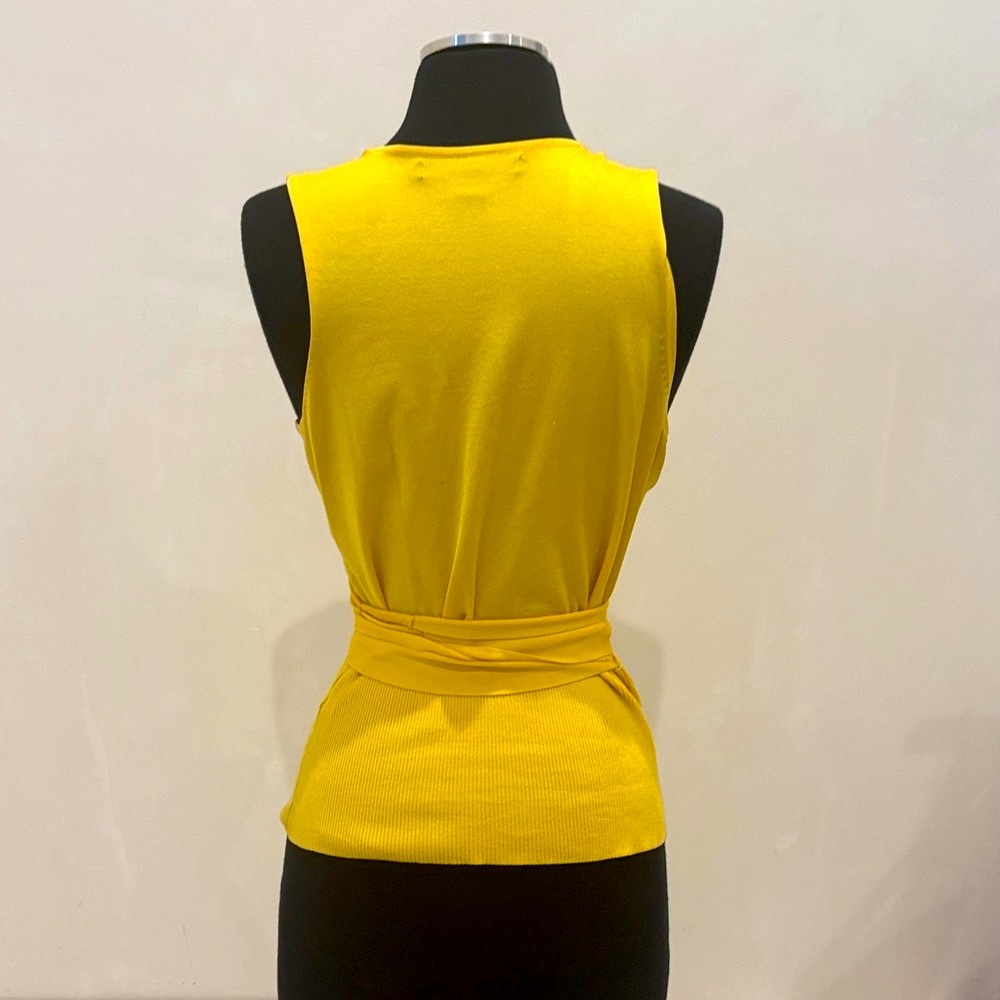 Express Design Studio NWOT Y2K Yellow Silk Blend Wrap  Limited Edition Size M - Picture 2 of 8